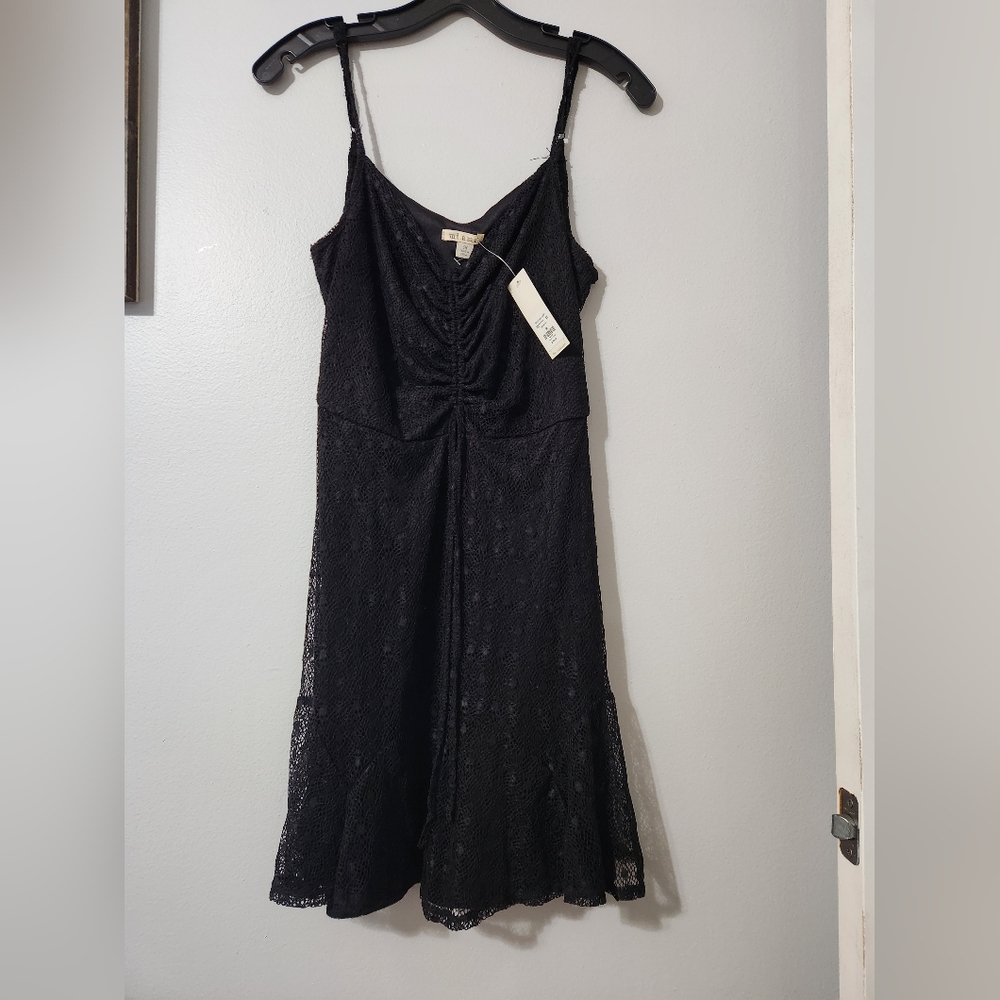 NWT Francesca's Black Lace Dress Size M